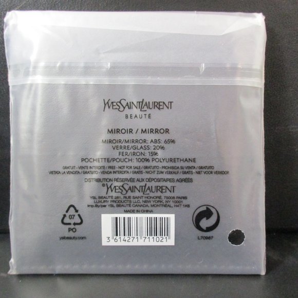 YSL YVES SAINT LAURENT BEAUTE HANDHELD MAKEUP MIRROR IN CASE NEW - Picture 3 of 4